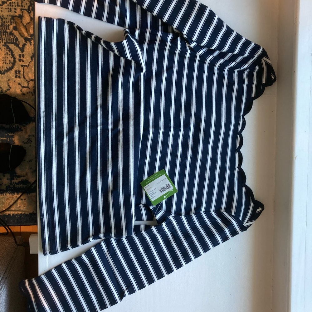 Kate spade 3/4 sleeve scalloped top